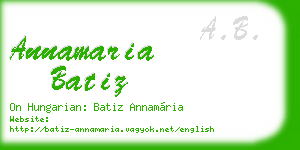 annamaria batiz business card