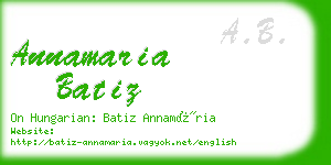 annamaria batiz business card